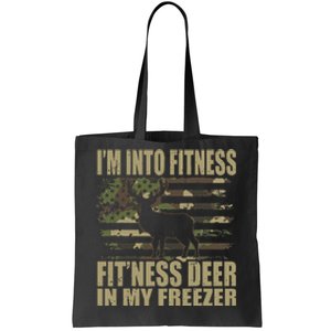 Hunting Im Into Fitness Fitness Deer In My Freezer Tote Bag