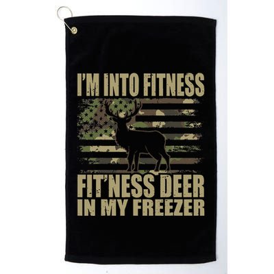 Hunting Im Into Fitness Fitness Deer In My Freezer Golf Towel