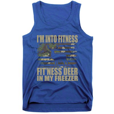 Hunting Im Into Fitness Fitness Deer In My Freezer Gift Tank Top