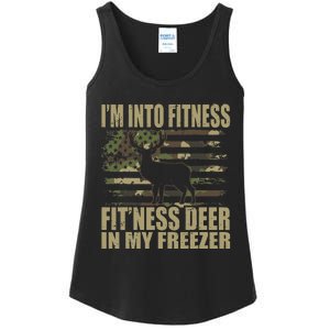 Hunting I'm Into Fitness Fit'ness Deer In My Freezer Ladies Essential Tank