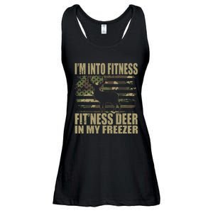 Hunting I'm Into Fitness Fit'ness Deer In My Freezer Ladies Essential Flowy Tank