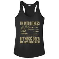 Hunting I'm Into Fitness Fit'ness Deer In My Freezer Ladies PosiCharge Competitor Racerback Tank