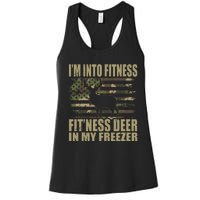 Hunting I'm Into Fitness Fit'ness Deer In My Freezer Women's Racerback Tank