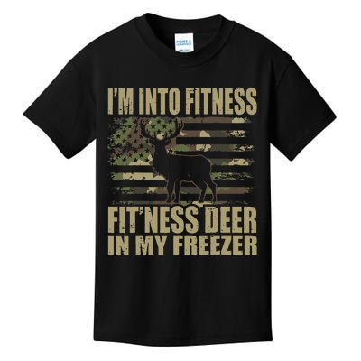 Hunting I'm Into Fitness Fit'ness Deer In My Freezer Kids T-Shirt