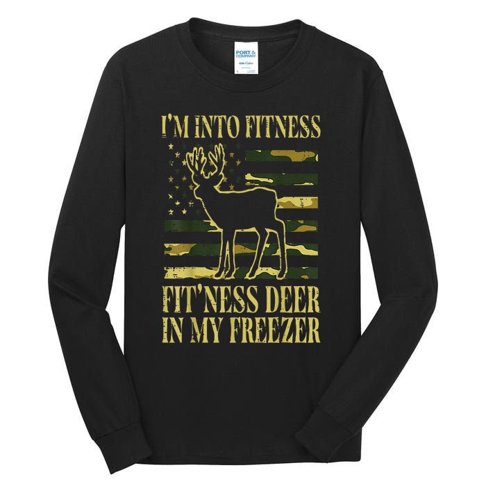 Hunting Im Into Fitness Fit Ness Deer Freezer Tall Long Sleeve T-Shirt