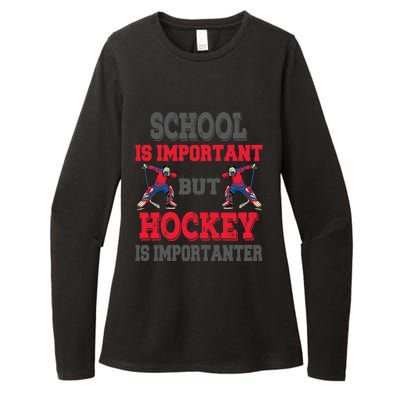 Hockey Is Importanter Dabbing Goalie Gift Bzr Gift Womens CVC Long Sleeve Shirt