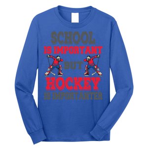 Hockey Is Importanter Dabbing Goalie Gift Bzr Gift Long Sleeve Shirt