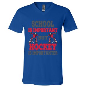 Hockey Is Importanter Dabbing Goalie Gift Bzr Gift V-Neck T-Shirt