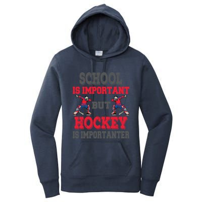 Hockey Is Importanter Dabbing Goalie Gift Bzr Gift Women's Pullover Hoodie