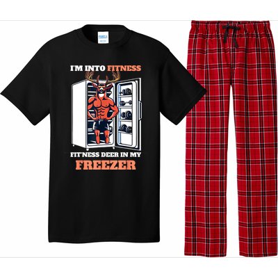 Hunting IM Into Fitness Deer Freezer Funny Hunter Dad Pajama Set