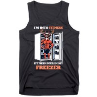 Hunting IM Into Fitness Deer Freezer Funny Hunter Dad Tank Top