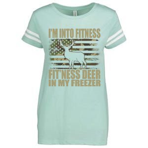 Hunting IM Into Fitness FitNess Deer In My Freezer Enza Ladies Jersey Football T-Shirt