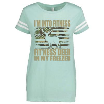 Hunting IM Into Fitness FitNess Deer In My Freezer Enza Ladies Jersey Football T-Shirt