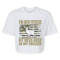 Hunting IM Into Fitness FitNess Deer In My Freezer Bella+Canvas Jersey Crop Tee