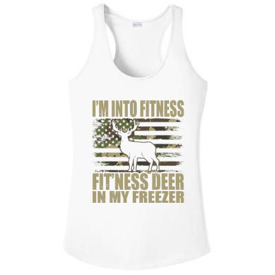 Hunting IM Into Fitness FitNess Deer In My Freezer Ladies PosiCharge Competitor Racerback Tank