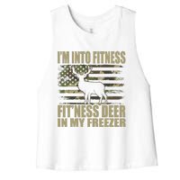 Hunting IM Into Fitness FitNess Deer In My Freezer Women's Racerback Cropped Tank