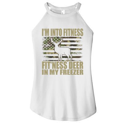 Hunting IM Into Fitness FitNess Deer In My Freezer Women's Perfect Tri Rocker Tank