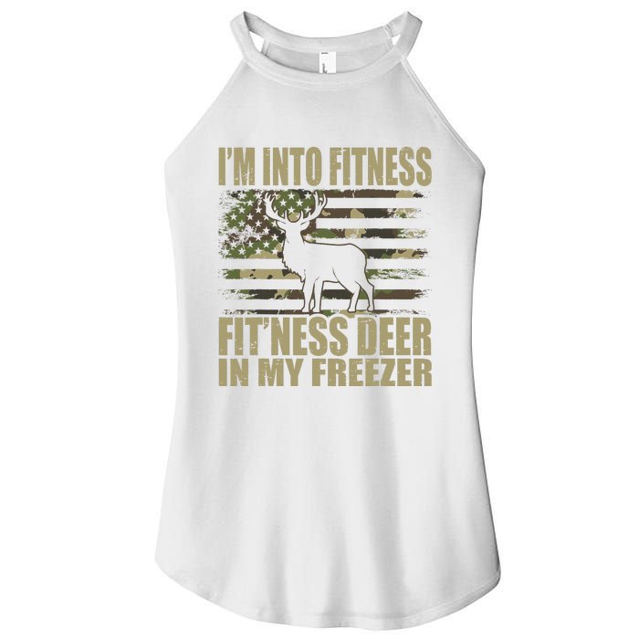 Hunting IM Into Fitness FitNess Deer In My Freezer Women's Perfect Tri Rocker Tank