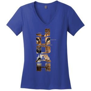 Hebrew Israelite Isreal Yah Tribe Judah Lion Cool Gift Women's V-Neck T-Shirt