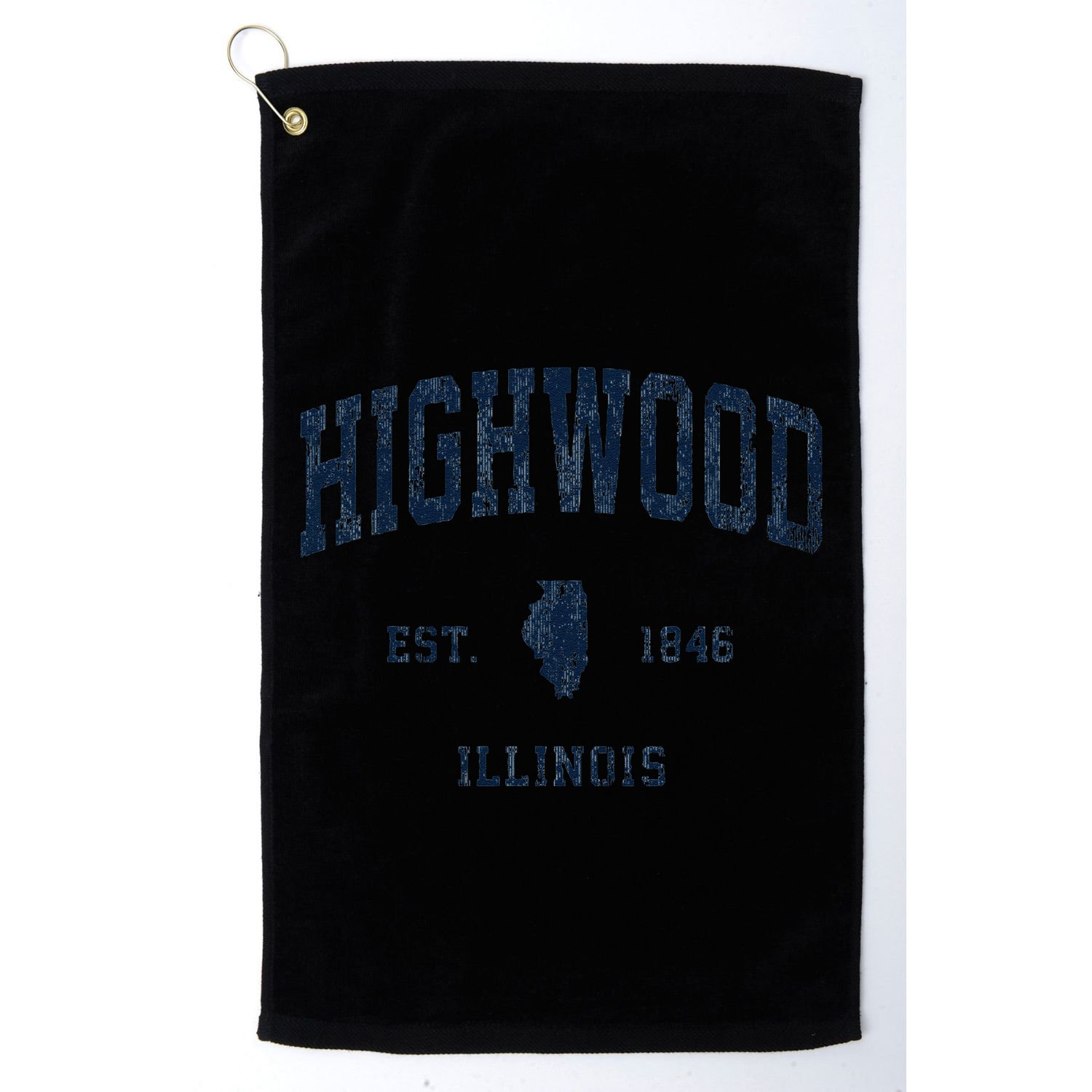 Highwood Illinois Il Vintage Athletic Sports Golf Towel
