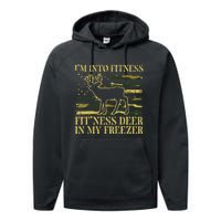 Hunting Im Into Fitness Fit Ness Deer Freezer Performance Fleece Hoodie