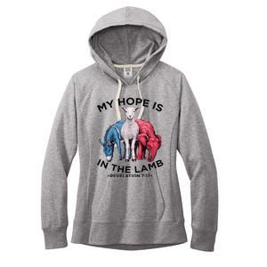 Hope Is In The Lamb My Christian God Jesus Lamb Lover Humor Women's Fleece Hoodie