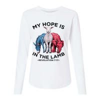 Hope Is In The Lamb My Christian God Jesus Lamb Lover Humor Womens Cotton Relaxed Long Sleeve T-Shirt