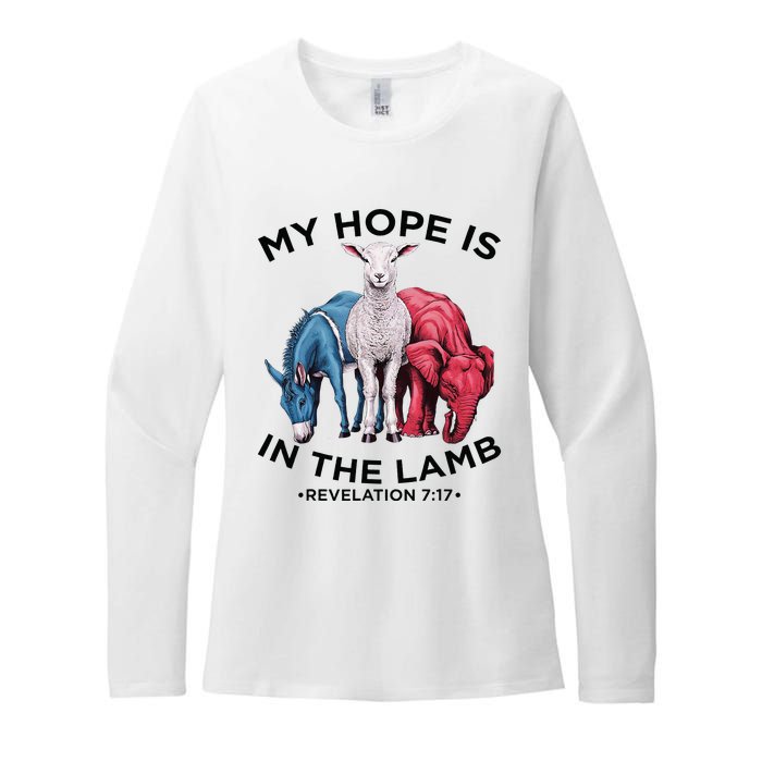 Hope Is In The Lamb My Christian God Jesus Lamb Lover Humor Womens CVC Long Sleeve Shirt