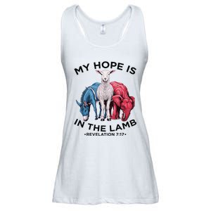 Hope Is In The Lamb My Christian God Jesus Lamb Lover Humor Ladies Essential Flowy Tank