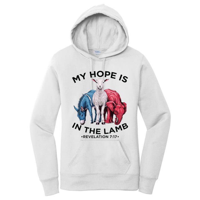 Hope Is In The Lamb My Christian God Jesus Lamb Lover Humor Women's Pullover Hoodie