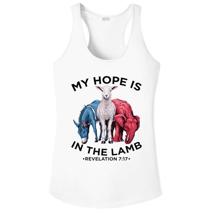 Hope Is In The Lamb My Christian God Jesus Lamb Lover Humor Ladies PosiCharge Competitor Racerback Tank