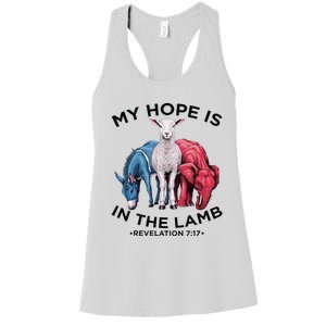 Hope Is In The Lamb My Christian God Jesus Lamb Lover Humor Women's Racerback Tank