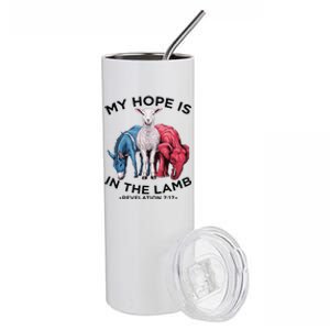 Hope Is In The Lamb My Christian God Jesus Lamb Lover Humor Stainless Steel Tumbler