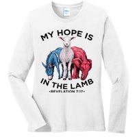 Hope Is In The Lamb My Christian God Jesus Lamb Lover Humor Ladies Long Sleeve Shirt