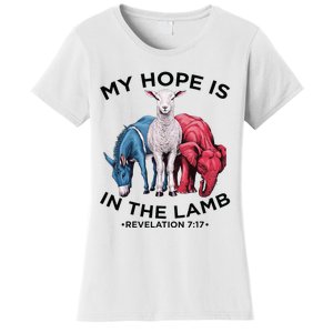 Hope Is In The Lamb My Christian God Jesus Lamb Lover Humor Women's T-Shirt