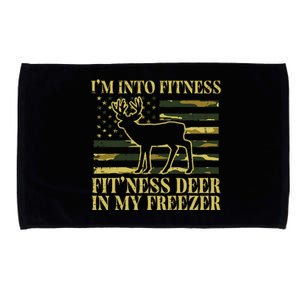 Hunting Im Into Fitness Fit Ness Deer Freezer Microfiber Hand Towel