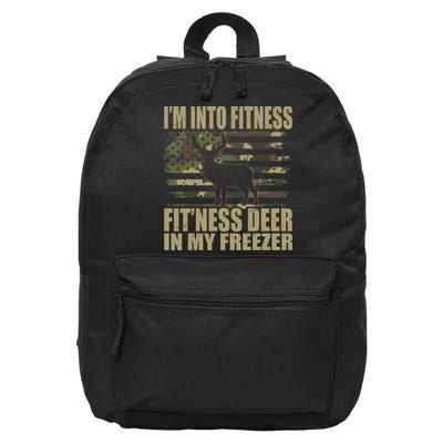 Hunting Im Into Fitness Fitness Deer In My Freezer 16 in Basic Backpack