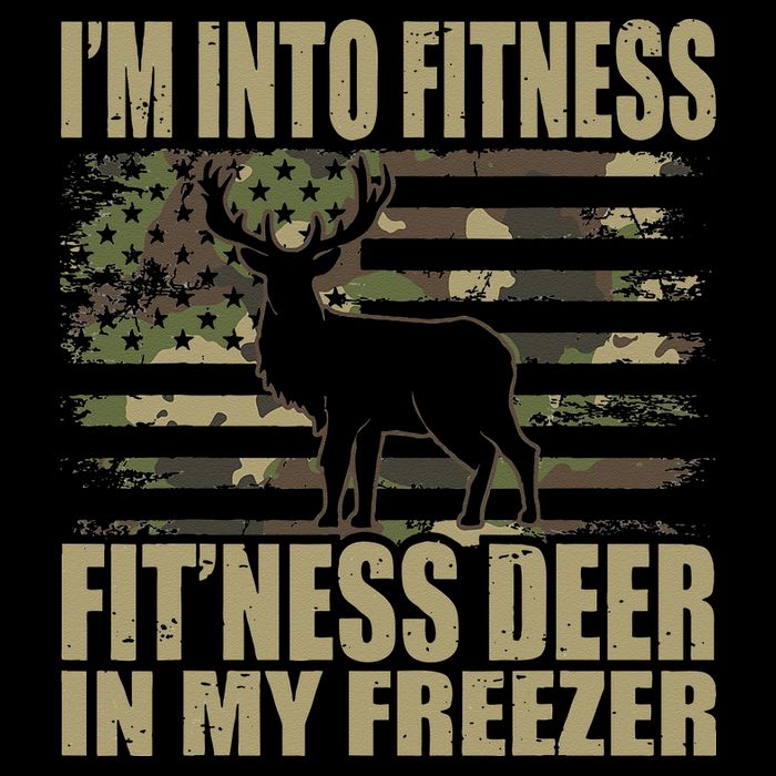 Hunting Im Into Fitness Fitness Deer In My Freezer Youth Performance Sprint T-Shirt