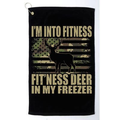 Hunting Im Into Fitness Fitness Deer In My Freezer Golf Towel
