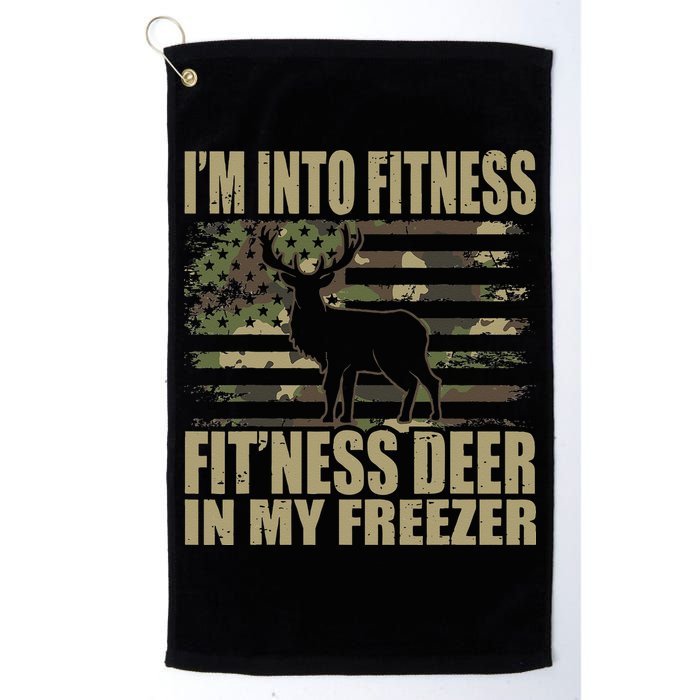 Hunting Im Into Fitness Fitness Deer In My Freezer Golf Towel