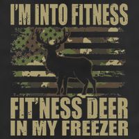 Hunting Im Into Fitness Fitness Deer In My Freezer Golf Towel