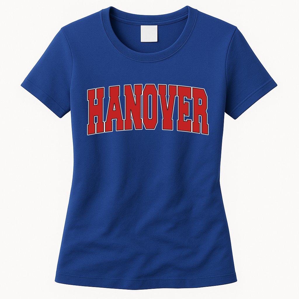 Hanover In Indiana Varsity Style Usa Vintage Sports Gift Womens T-Shirt