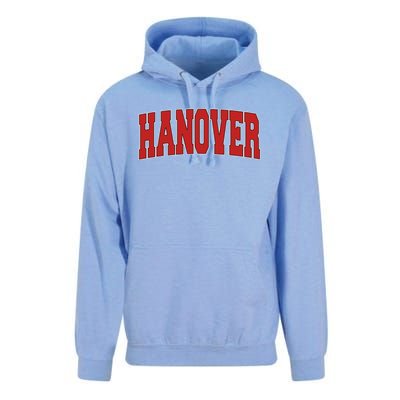 Hanover In Indiana Varsity Style Usa Vintage Sports Gift Unisex Surf Hoodie