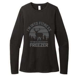 Hunting IM Into Fitness FitNess Deer Into My Freezer Funny Womens CVC Long Sleeve Shirt