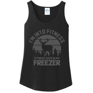 Hunting IM Into Fitness FitNess Deer Into My Freezer Funny Ladies Essential Tank