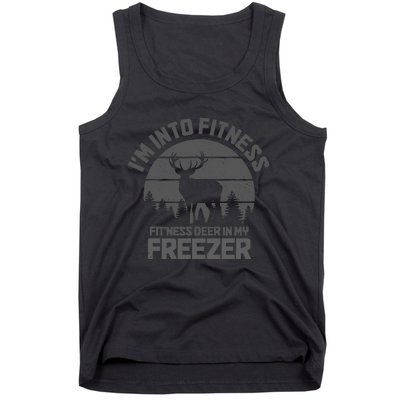 Hunting IM Into Fitness FitNess Deer Into My Freezer Funny Tank Top