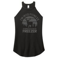 Hunting IM Into Fitness FitNess Deer Into My Freezer Funny Women's Perfect Tri Rocker Tank