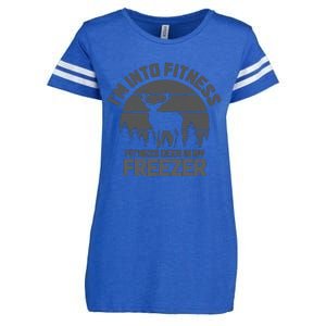 Hunting IM Into Fitness FitNess Deer Into My Freezer Funny Enza Ladies Jersey Football T-Shirt