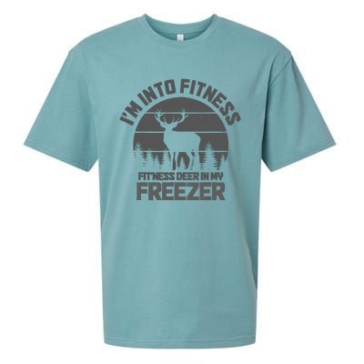 Hunting IM Into Fitness FitNess Deer Into My Freezer Funny Sueded Cloud Jersey T-Shirt