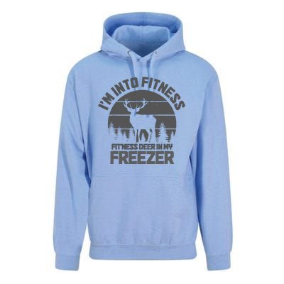 Hunting IM Into Fitness FitNess Deer Into My Freezer Funny Unisex Surf Hoodie